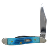 Case Knives | 25596 | Sawcut Jig Caribbean Blue Bone Peanut