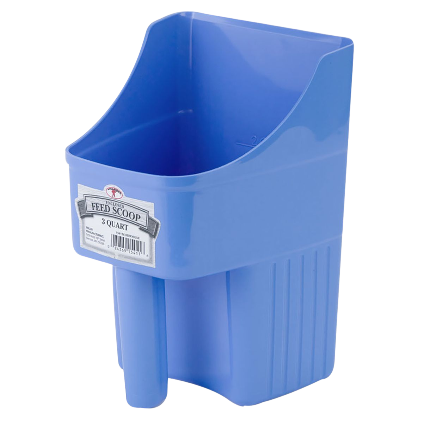 Enclosed Plastic Feed Scoop | 3 Quart