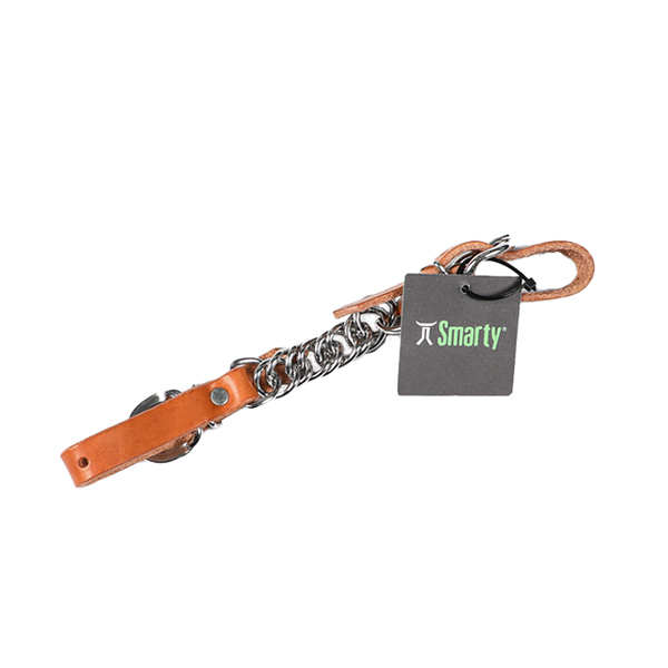 Wildfire Saddlery | 3-1/2" Curb Strap Stainless Flat Chain with 5/8" Harness Leather ends & Stainless Buckles