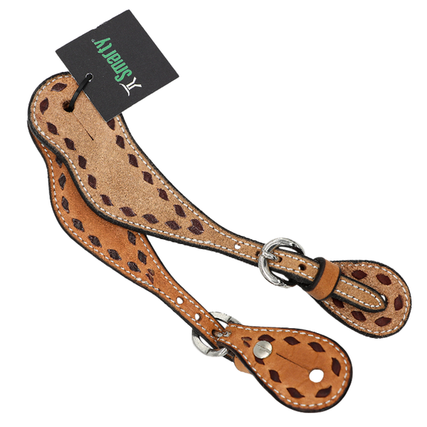 Wildfire Saddlery | Spur Straps Cowboy Youth Golden Spider Stamp