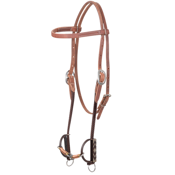 Classic Equine | Sherry Cervi Browband Headstall | Diamond Draw Barrel Bit with Thick Copper Lifesaver