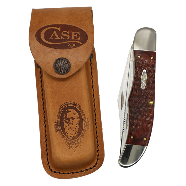 Case Knives | 00189 | Rosewood Standard Jig Folding Hunter with Leather Sheath