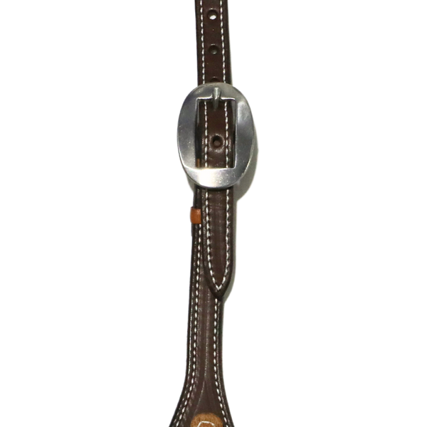 Wildfire Saddlery | 5/8" Headstall Oval Ear Chocolate Harness with Cowboy Knots & Custom Buckles