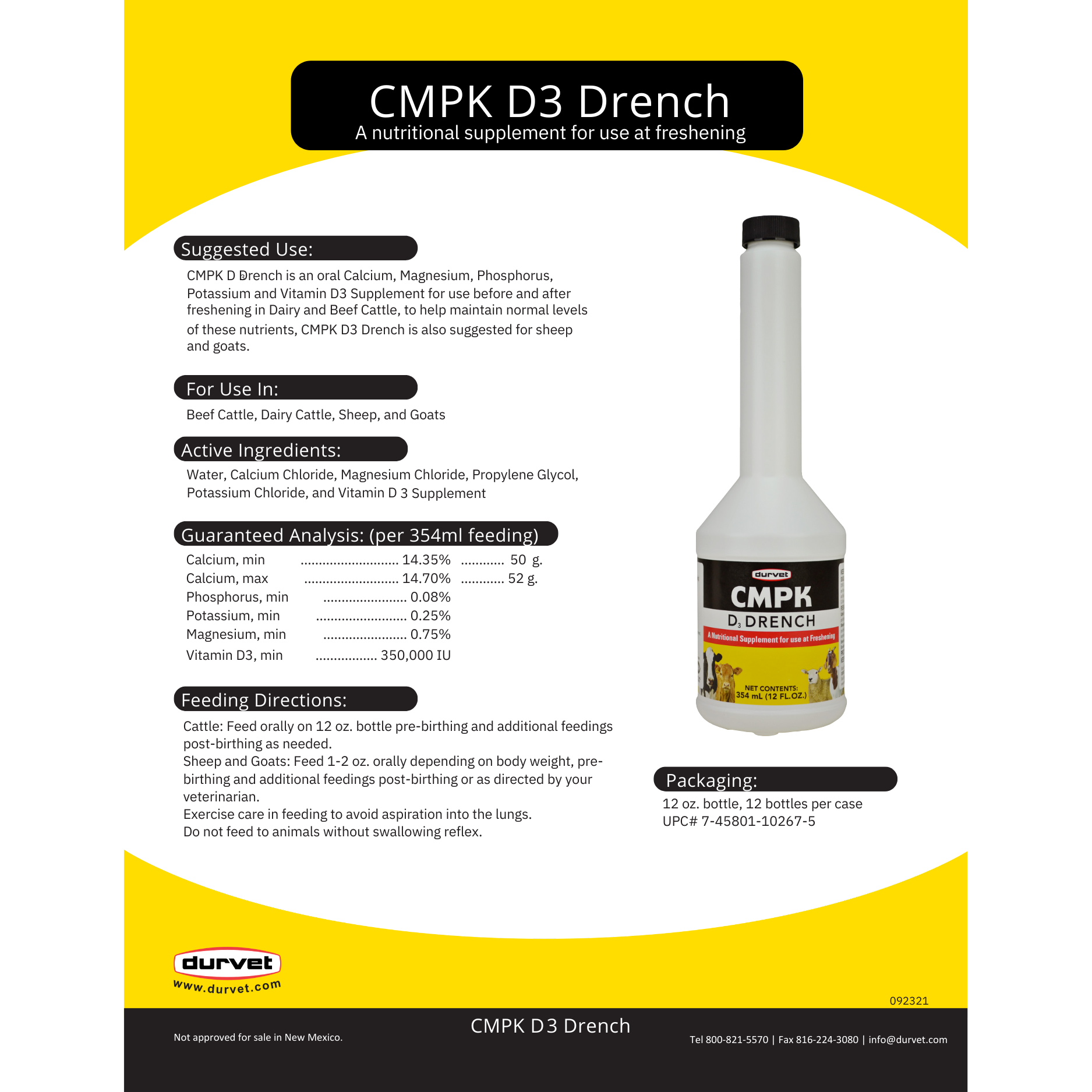Durvet | CMPK D3 Drench