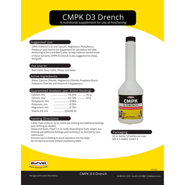 Durvet | CMPK D3 Drench