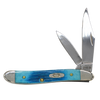 Case Knives | 25596 | Sawcut Jig Caribbean Blue Bone Peanut