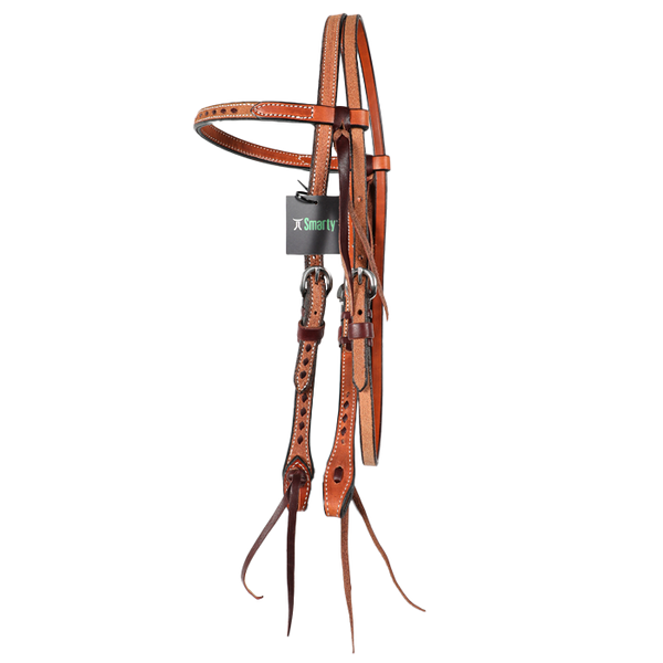 Wildfire Saddlery | 5/8" Headstall Browband Roughout Buckstitch Cowboy Knots