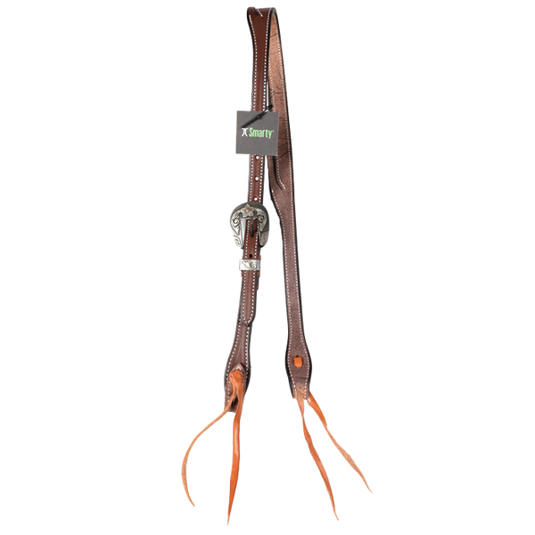 Wildfire Saddlery | 3/4" Headstall Split Ear Chocolate Harness with Custom Buckles