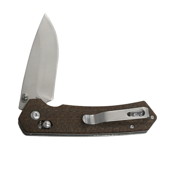 Rusted Nail Knives | Burlap Canvas | Micarta Catch Pin Lock Knife