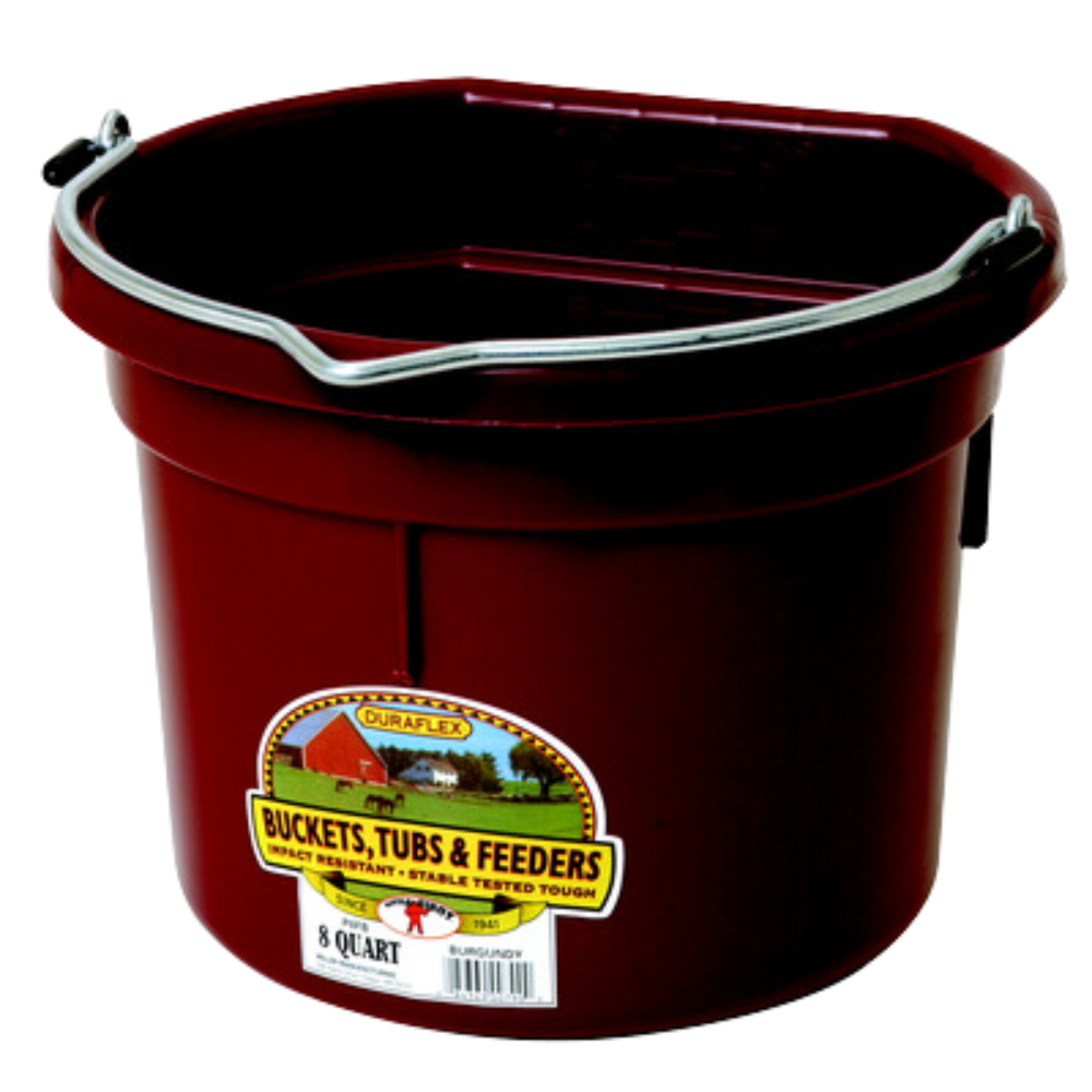 Duraflex | 8 Quart Plastic Pail | Flatback