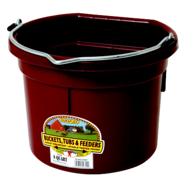Duraflex | 8 Quart Plastic Pail | Flatback