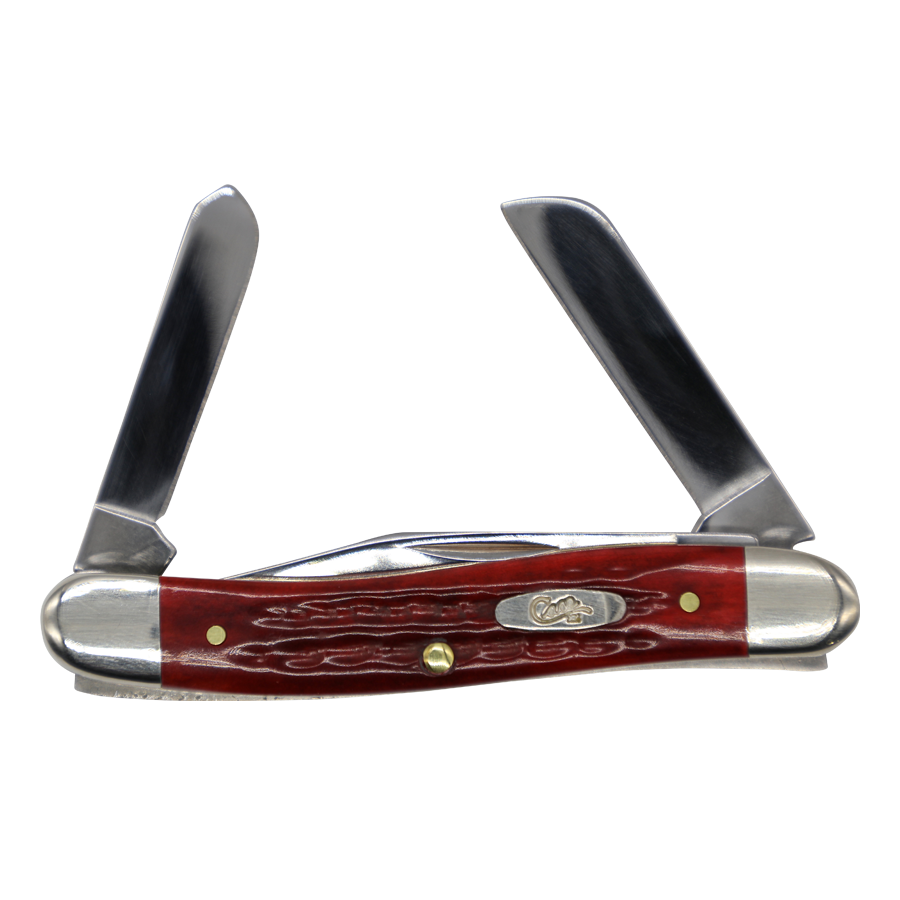 Case Knives | 00786 | Pocket Worn® Peach Seed Jig Old Red Bone Medium Stockman