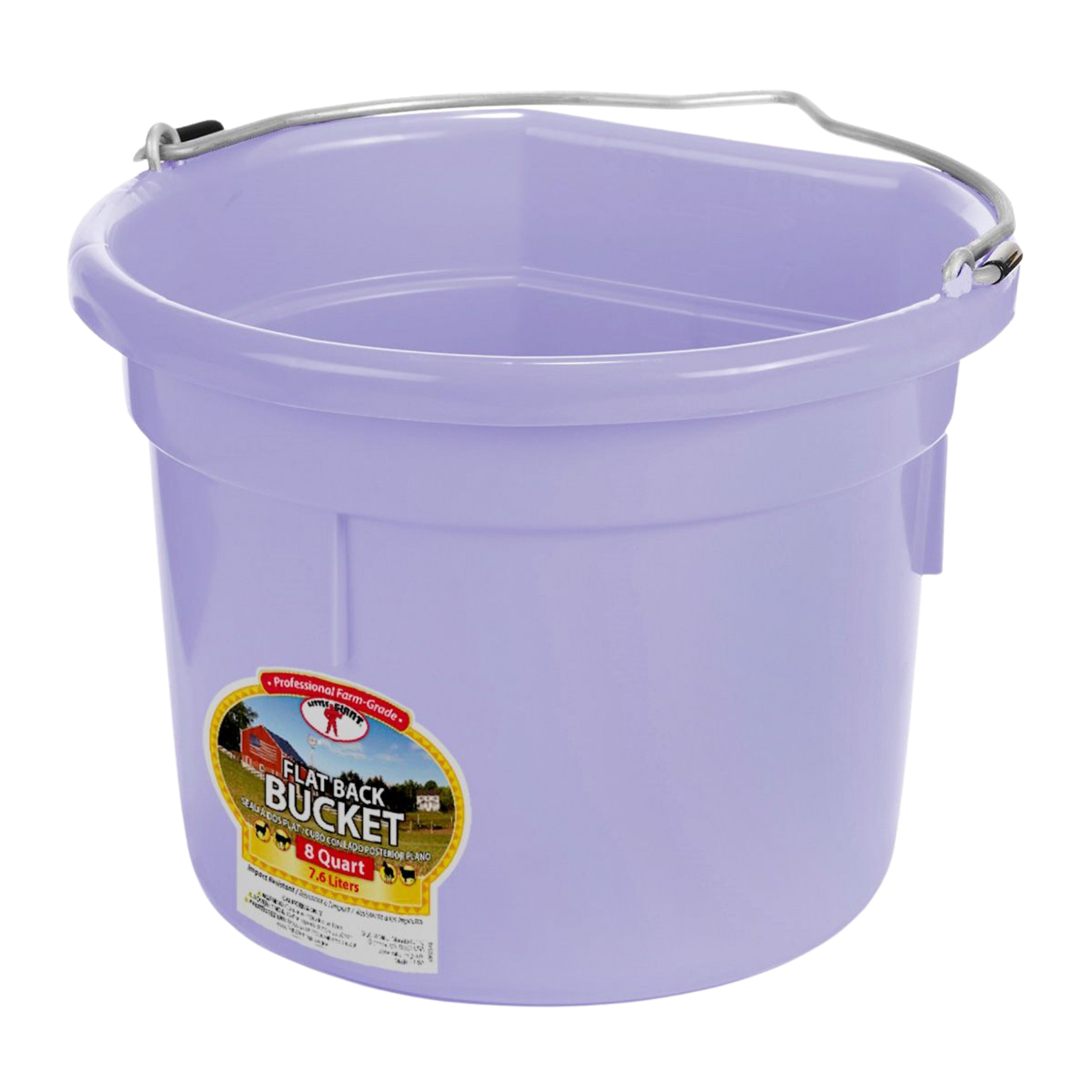 Duraflex | 8 Quart Plastic Pail | Flatback