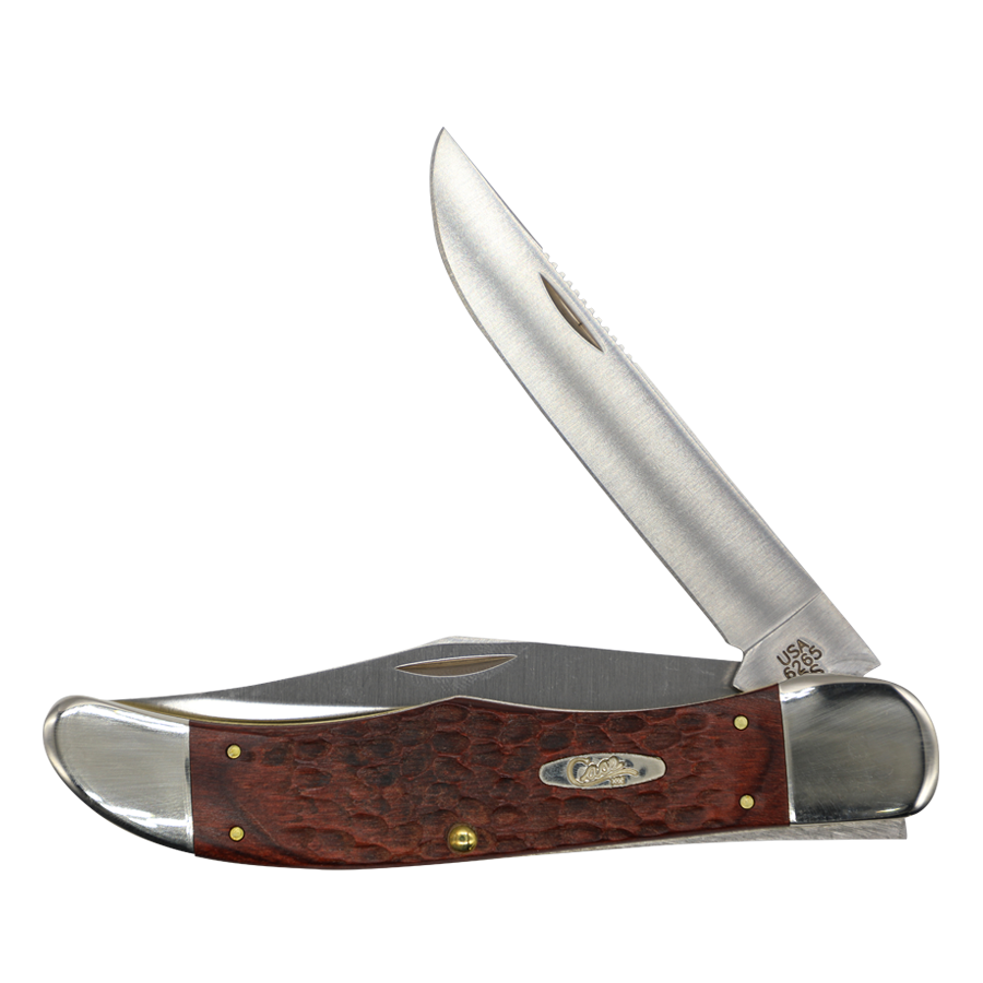 Case Knives | 00189 | Rosewood Standard Jig Folding Hunter with Leather Sheath