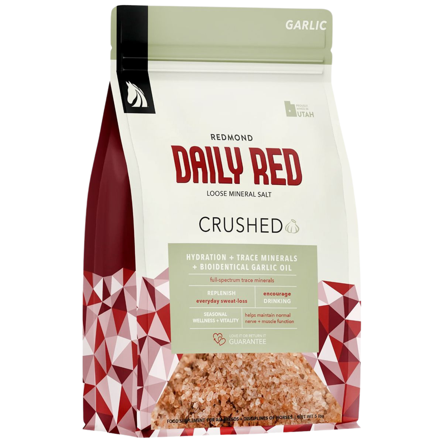 Redmond | Daily Red Mineral Supplement for Horses with Garlic | 5lb