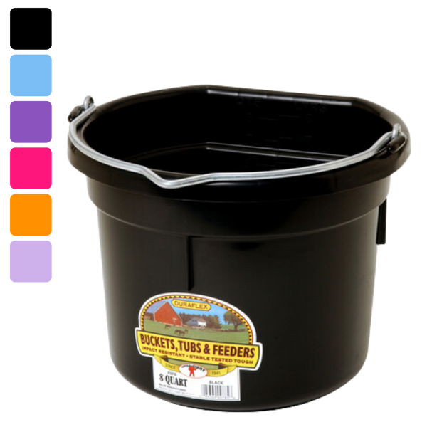 Duraflex | 8 Quart Plastic Pail | Flatback