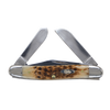 Case Knives | 00128 | Peach Seed Jig Amber Bone Stockman