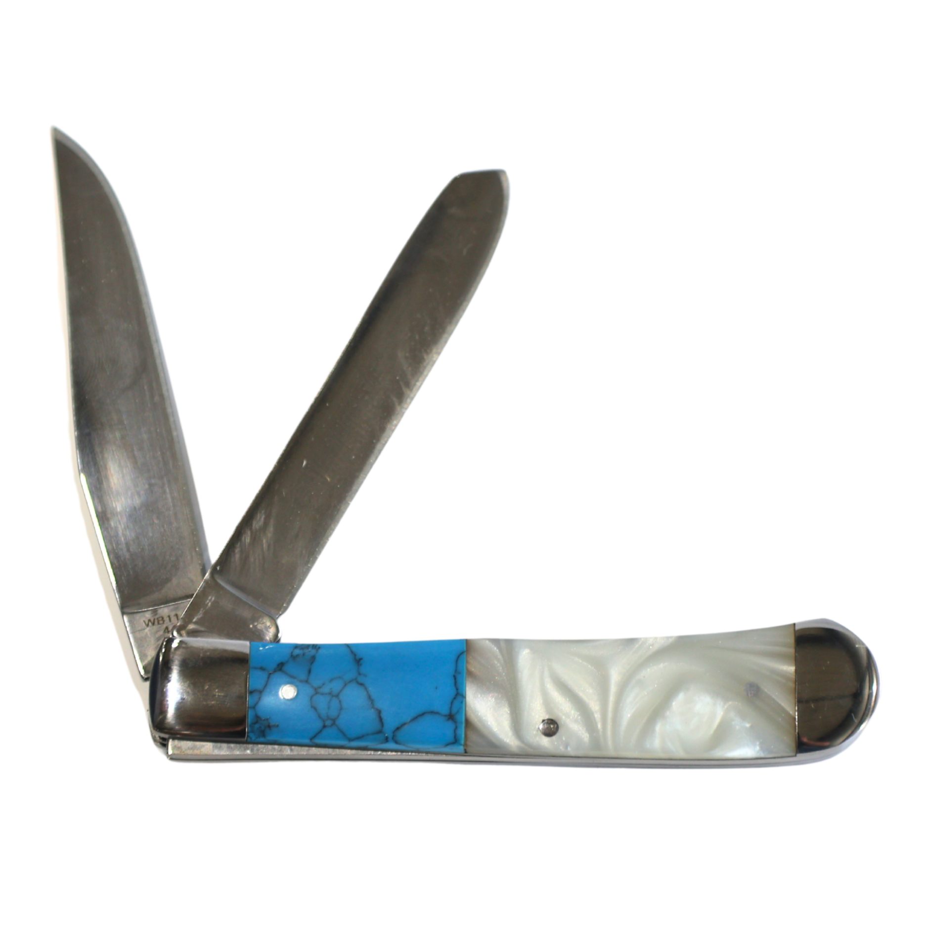 Rusted Nail Knives | Pearl Agate | Acrylic Trapper