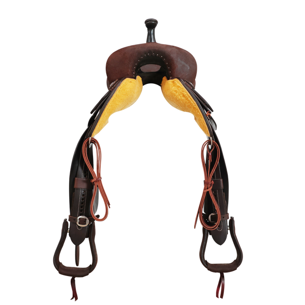 Smarty Saddlery | Barrel Saddle | Chocolate Rough Out