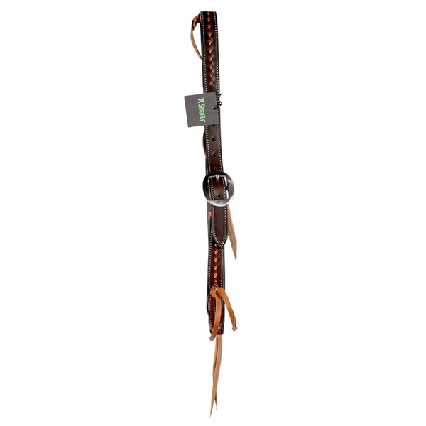 Wildfire Saddlery | Headstall Single Ear 5/8" Rosewood Spider Stamp