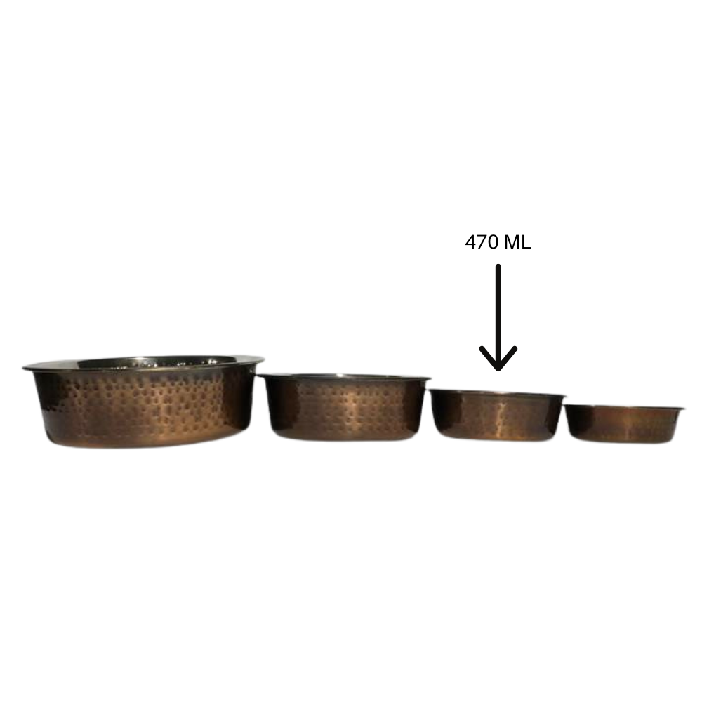 Leather Brothers | Antique Copper Hammered Dog Bowls