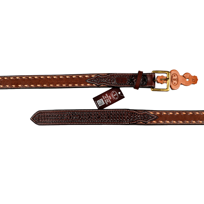 Texas Saddlery | Chocolate Buckstitch Combo Belt