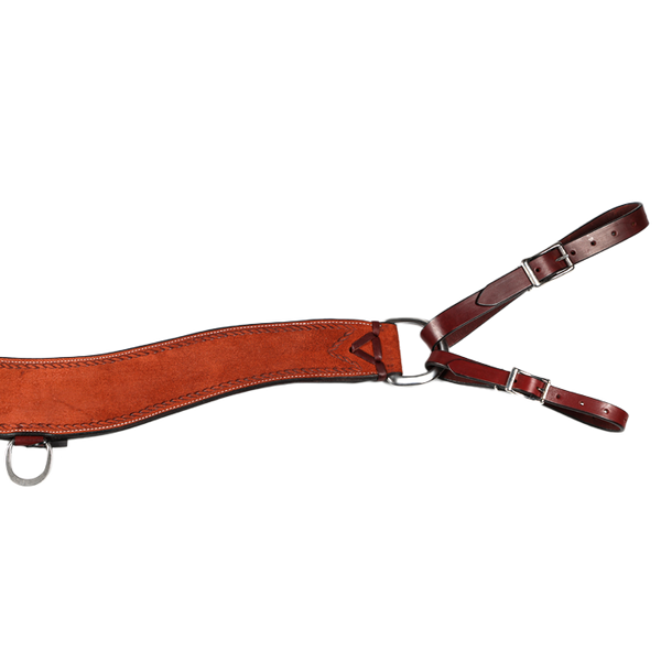 Wildfire Saddlery | 3-1/2 Tripping Breast Collar Rosewood Roughout Rope Border