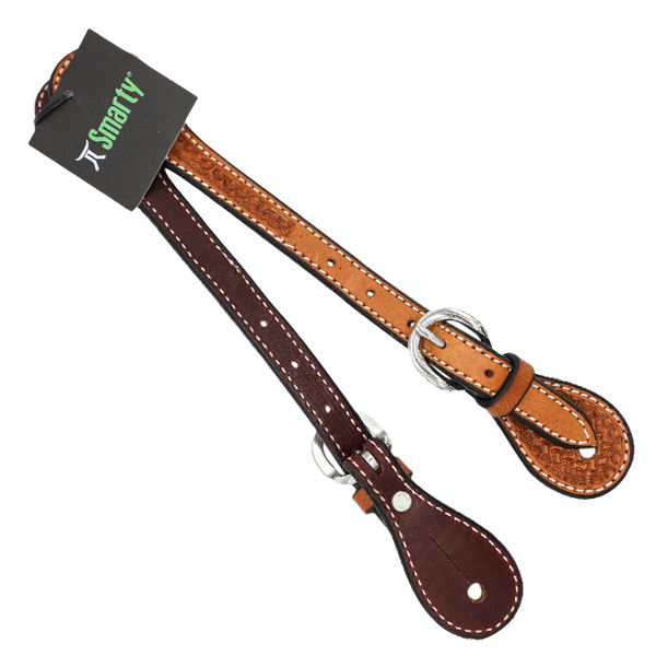 Wildfire Saddlery | Spur Straps 5/8" Golden Spider Stamp