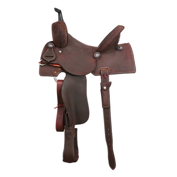 Smarty Saddlery | Barrel Saddle | Chocolate Rough Out