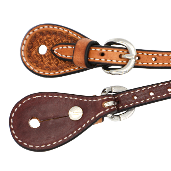 Wildfire Saddlery | Spur Straps Cowboy Youth Golden Spider Stamp