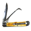 Rusted Nail Knives | Burnt Bone | Natural Bone w/ Clip | Hoofpick Knife