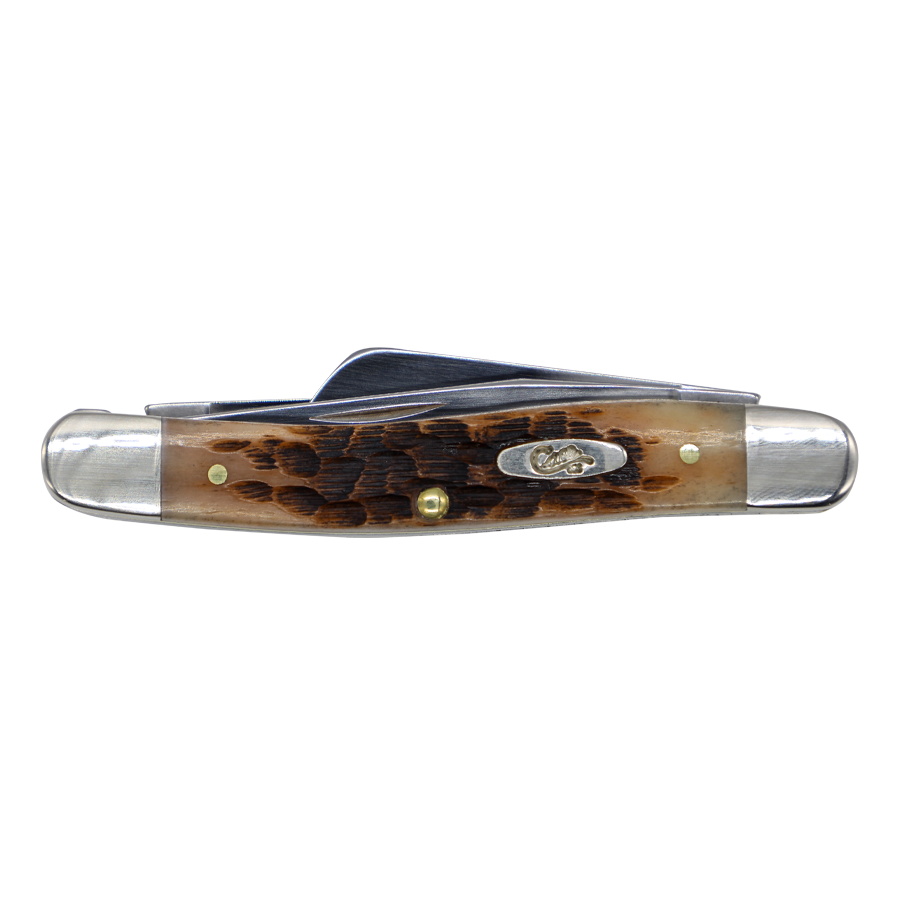 Case Knives | 00042 | Peach Seed Jig Amber Bone Medium Stockman