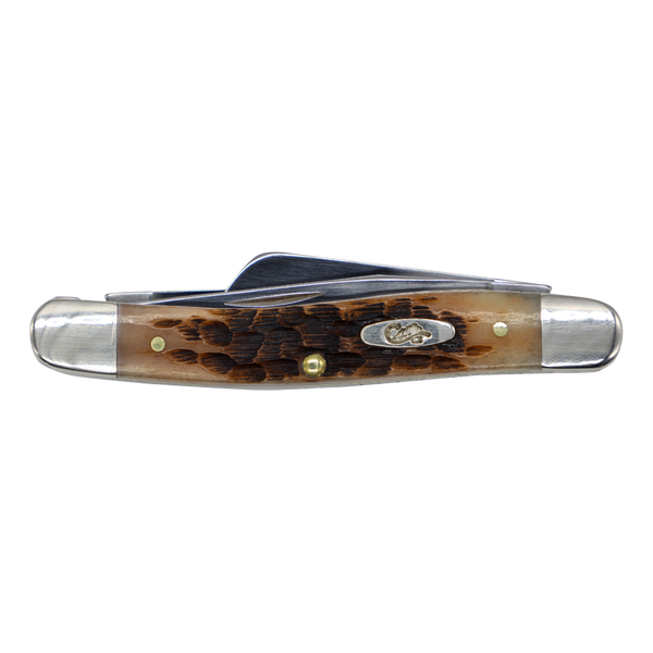 Case Knives | 00042 | Peach Seed Jig Amber Bone Medium Stockman