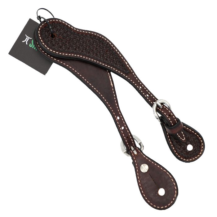 Wildfire Saddlery | Spur Straps Cowboy Mens Rosewood Spider Stamp