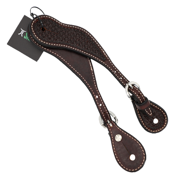 Wildfire Saddlery | Spur Straps Cowboy Mens Rosewood Spider Stamp