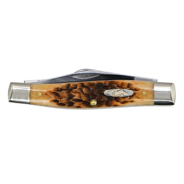 Case Knives | 00204 | Peach Seed Jig Amber Bone CS Large Stockman