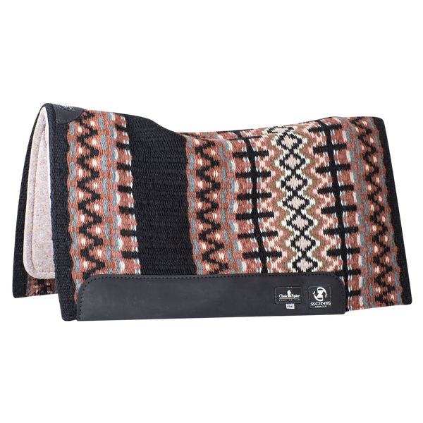 Classic Equine | Zone Blanket Top Pad Black Chestnut | 1" Felt | 34" X 38"