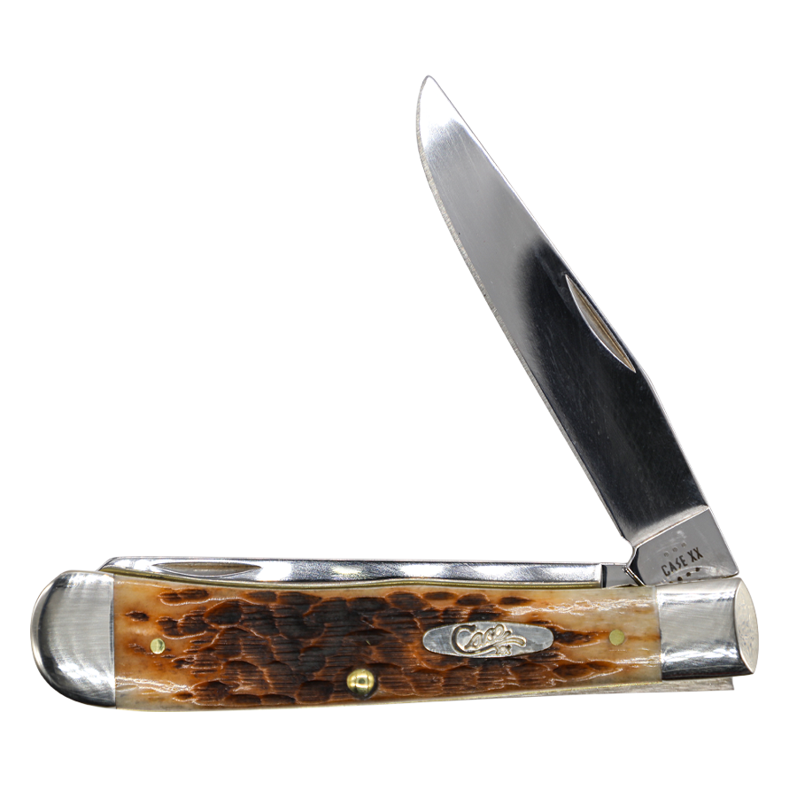 Case Knives | 00164 | Peach Seed Jig Amber Bone Trapper