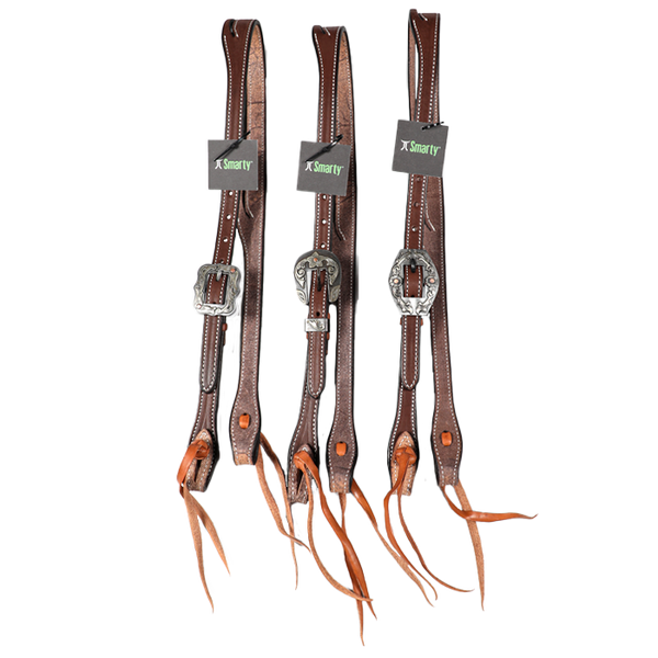 Wildfire Saddlery | 3/4" Headstall Split Ear Chocolate Harness with Custom Buckles
