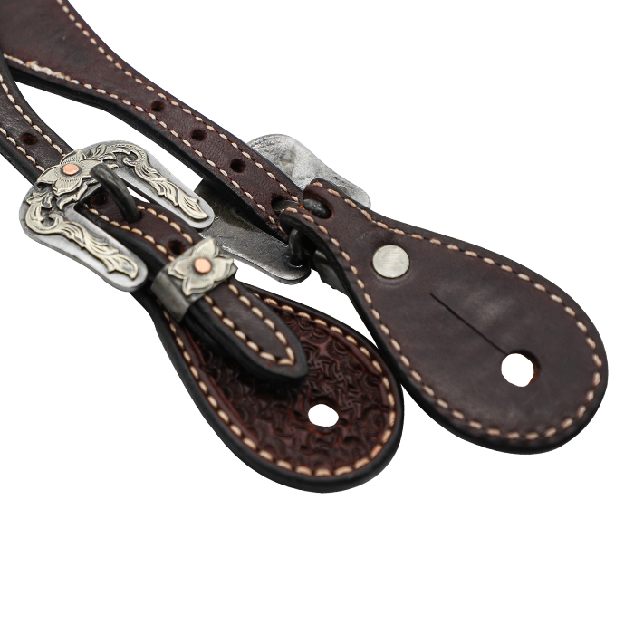 Wildfire Saddlery | Spur Straps Cowboy Youth Golden Spider Stamp