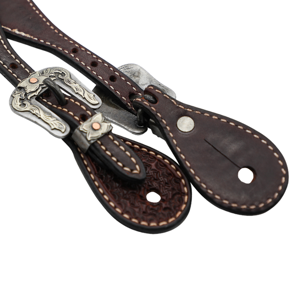 Wildfire Saddlery | Spur Straps Cowboy Youth Golden Spider Stamp