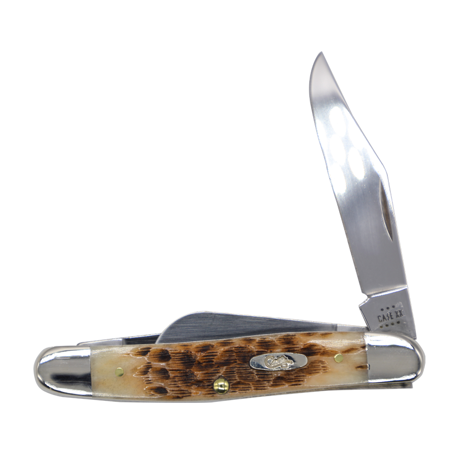 Case Knives | 00128 | Peach Seed Jig Amber Bone Stockman