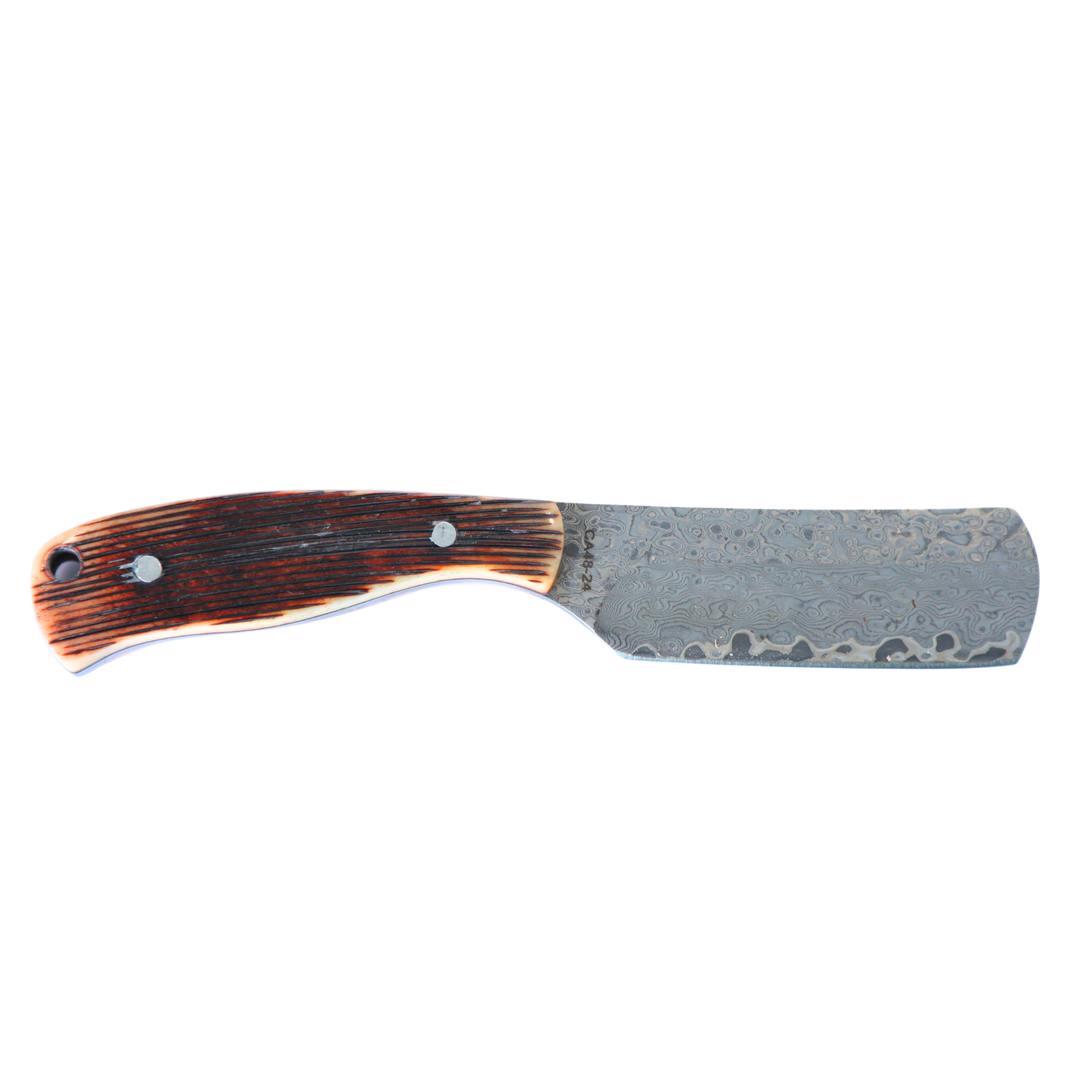 Rusted Nail Knives | Sawmill | Bone Damascus Cactus Alley Bullcutter Knife