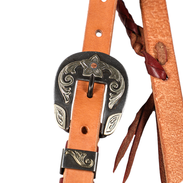 Wildfire Saddlery | 3/4" Headstall Braided Ear Harness with Cowboy Knots and Custom Buckles