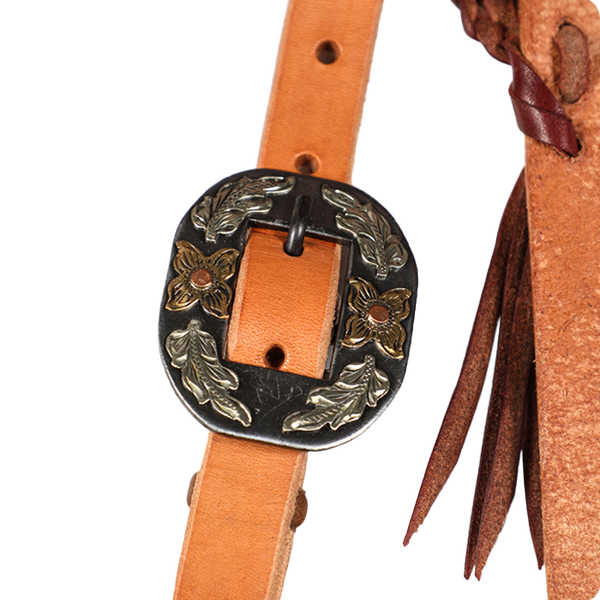 Wildfire Saddlery | 3/4" Headstall Braided Ear Harness with Cowboy Knots and Custom Buckles