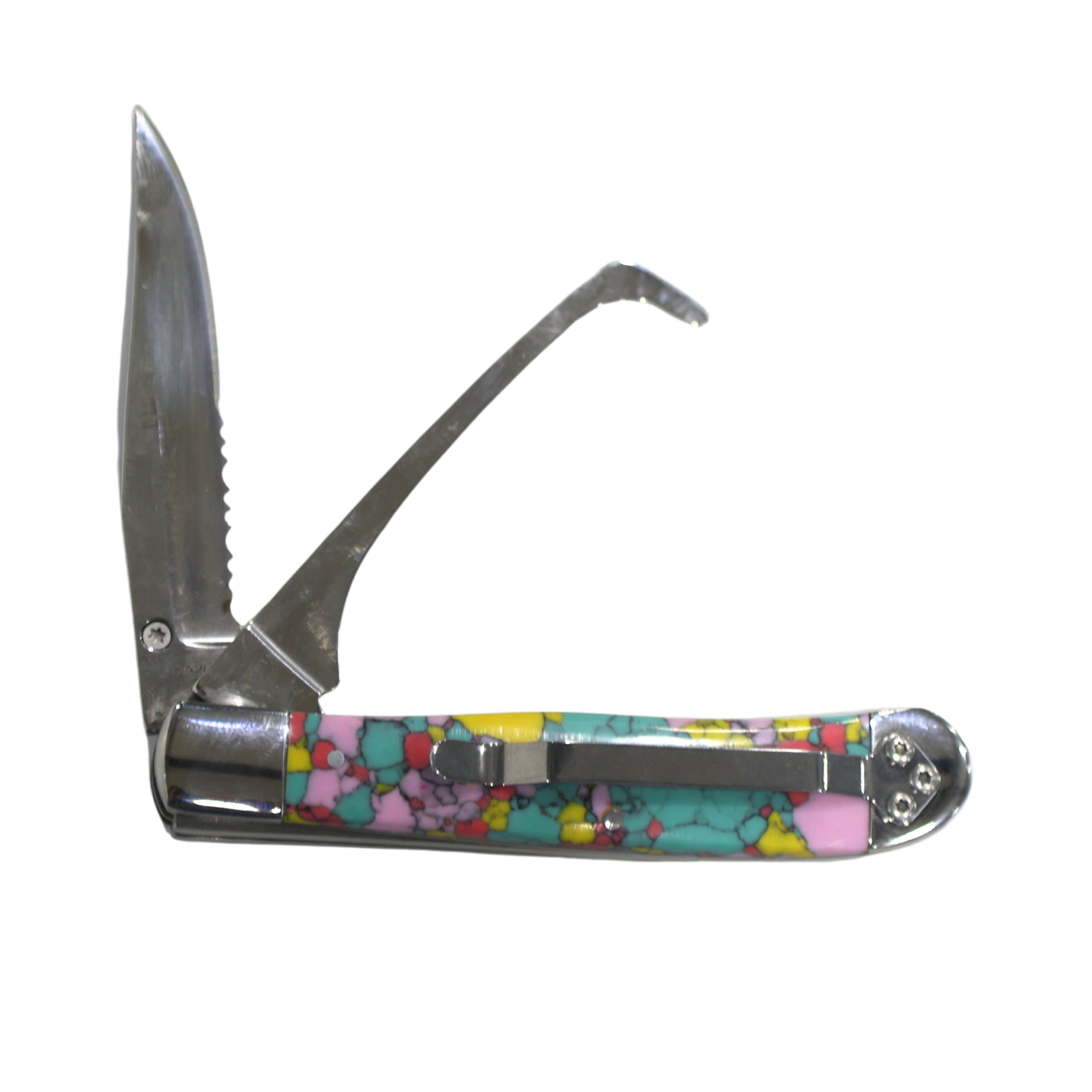 Rusted Nail Knives | Fiesta | Pearl Agate Cactus Alley Hoofpick Knife