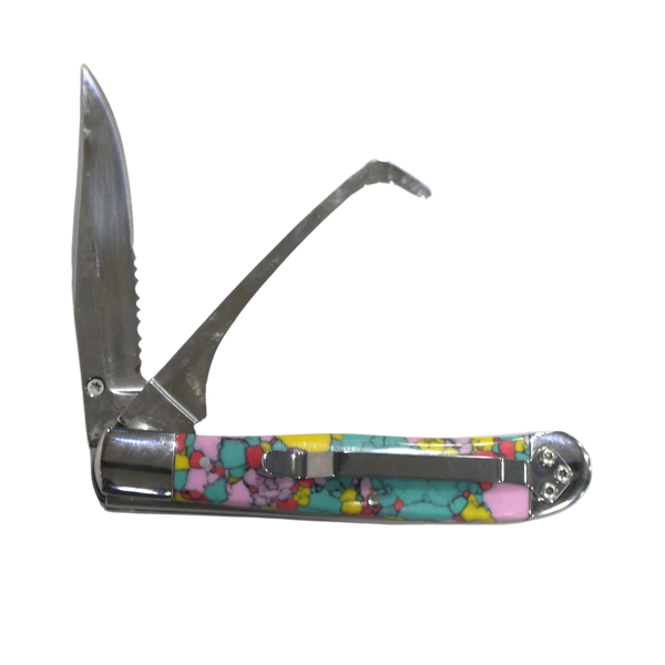 Rusted Nail Knives | Fiesta | Pearl Agate Cactus Alley Hoofpick Knife